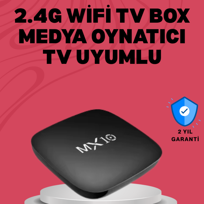 KESGİN MARKET ® 4K UHD Android Medya Oynatıcı 8 GB Hafıza 2 GB RAM Wi-Fi Destekli