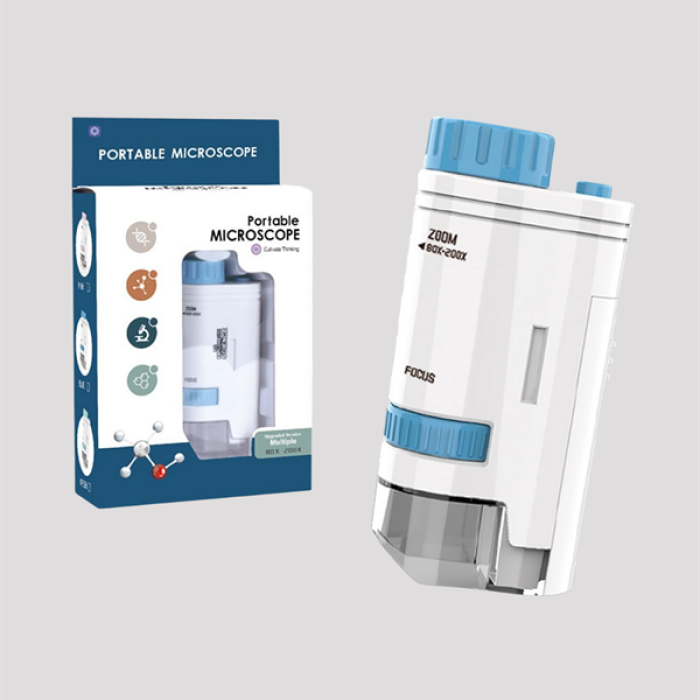 KESGİN MARKET ® ABS Gövdeli Öğrenci ve Hobi Mikroskobu – Mavi Renk
