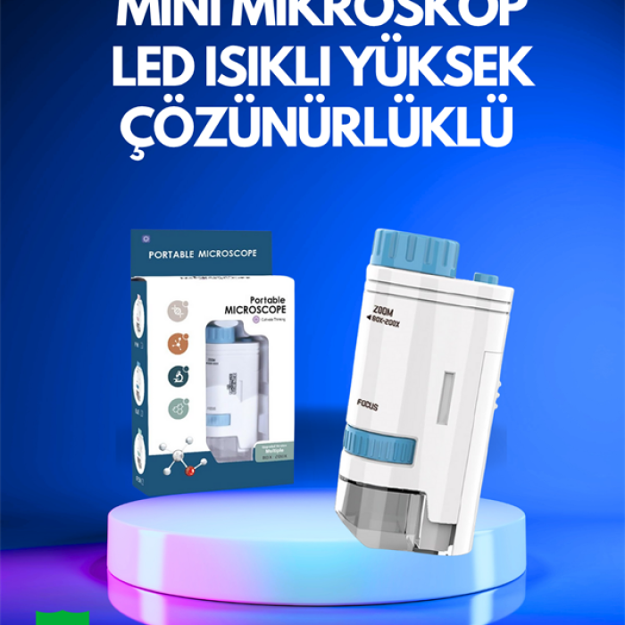 KESGİN MARKET ® PMMA Optik Lensli Kompakt Taşınabilir Mikroskop
