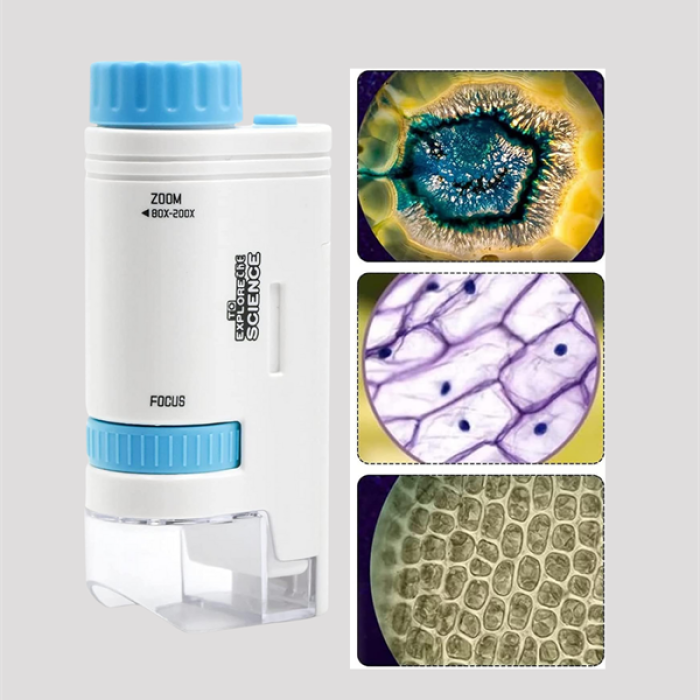 KESGİN MARKET ® PMMA Optik Lensli Kompakt Taşınabilir Mikroskop