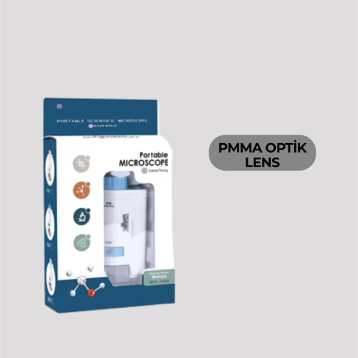 KESGİN MARKET ® Taşınabilir LED Işıklı Cep Mikroskop – 80X–200X Büyütme