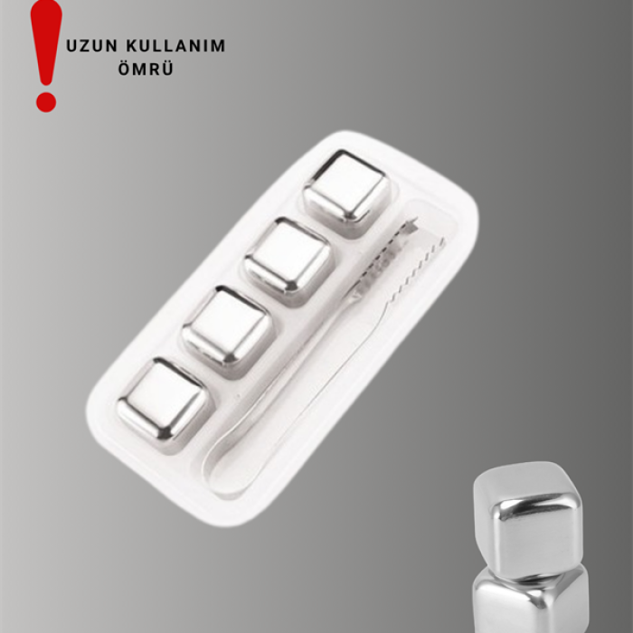 KESGİN MARKET ® Paslanmaz Metal Buz Küpleri-Çok Amaçlı Kullanıma Uygun