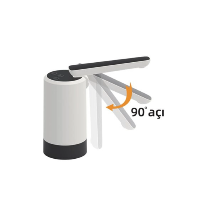 KESGİN MARKET ® Otomatik Damacana Su Pompası | 40-80 Saniye Zaman Ayarlı | %90 Açılabilir Hijyenik Tasarım | Şarjlı ve Portatif