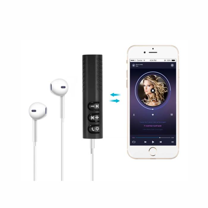 KESGİN MARKET ® Bluetooth AUX Adaptör | 3.5mm Ses Girişi İçin Kablosuz Dönüştürücü, 10m Menzil