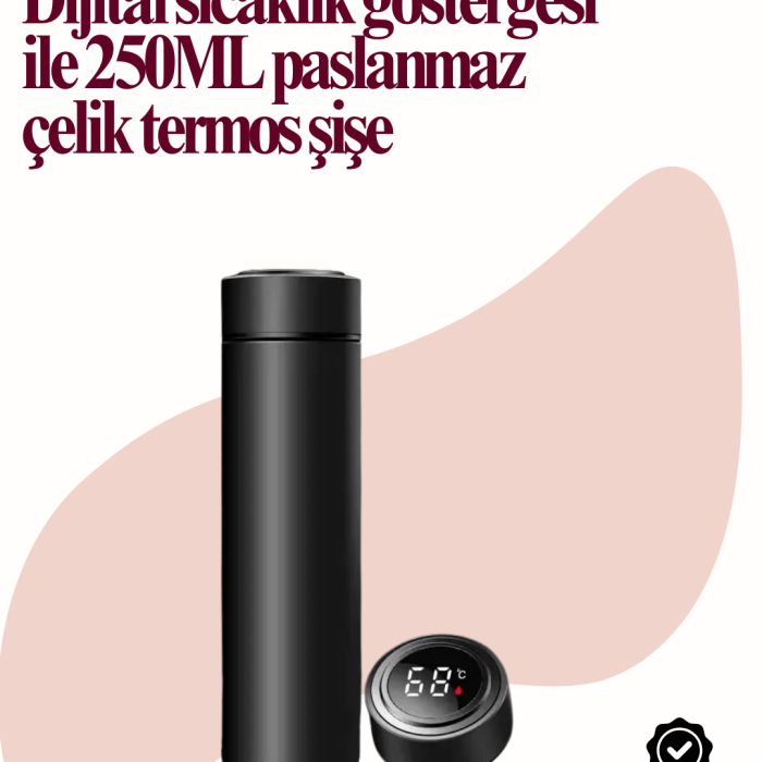 KESGİN MARKET ® Uzun Süre Isı Koruma Sağlayan Dijital Göstergeli Termos