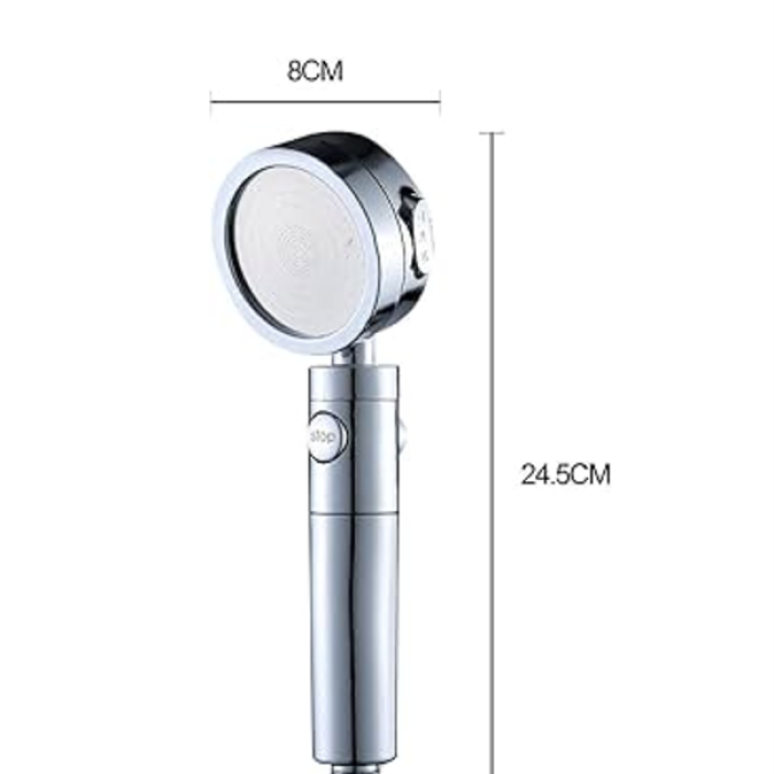 KESGİN MARKET ® Sağlam Metal Hortum Bağlantılı, 360° Hareketli Duş Başlığı