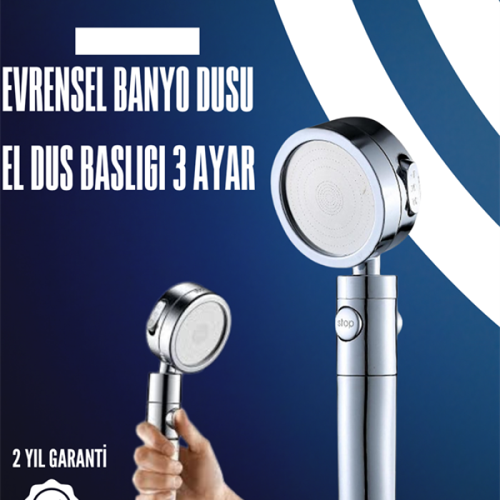 KESGİN MARKET ® Dayanıklı ve Ergonomik Tasarımlı Ayarlanabilir El Duş Başlığı