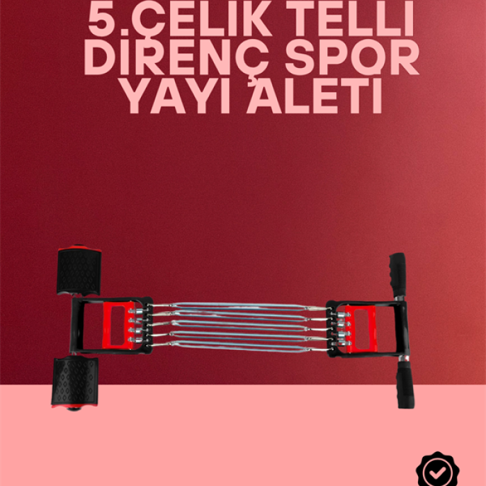 KESGİN MARKET ® Ayarlanabilir Elastik Yaylı Ergonomik Tasarımlı Kas Güçlendirme Seti
