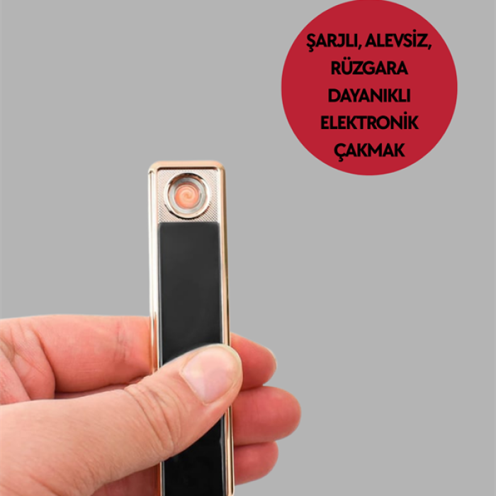 KESGİN MARKET ® Rüzgar Geçirmez Elektronik Çakmak – Modern Tasarım, Metal Gövde