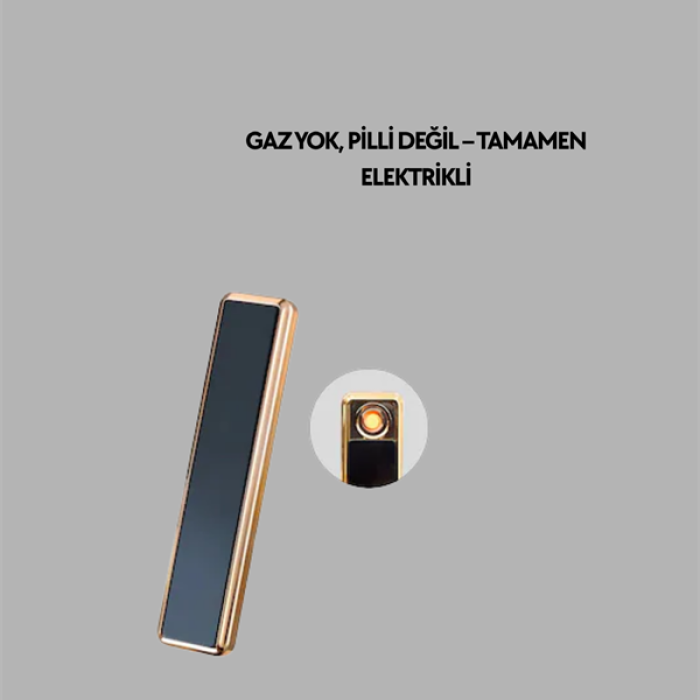 KESGİN MARKET ® USB Şarjlı Alevsiz Elektronik Çakmak – Rüzgara Dayanıklı, Gazsız, Güvenli Kullanım