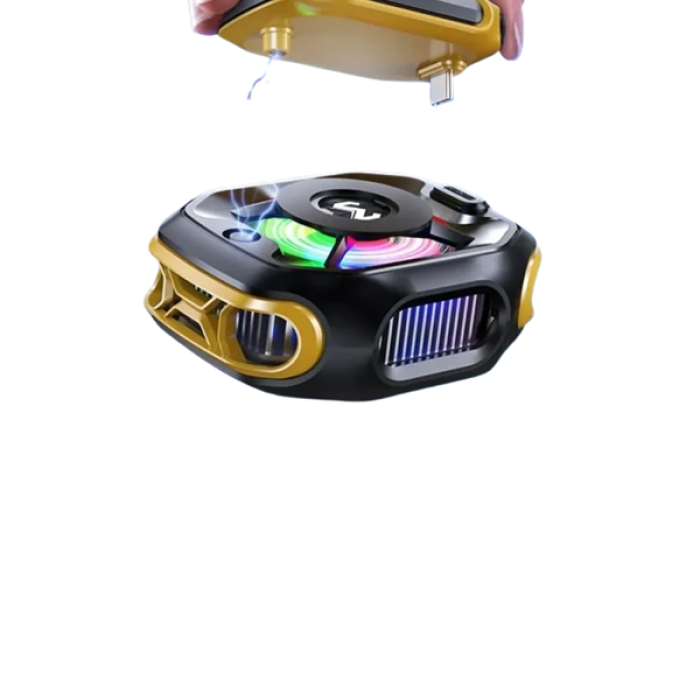 KESGİN MARKET ® RGB Işıklı Girdap Fanlı Mobil Soğutucu | Manyetik Montaj | Type-C Girişli