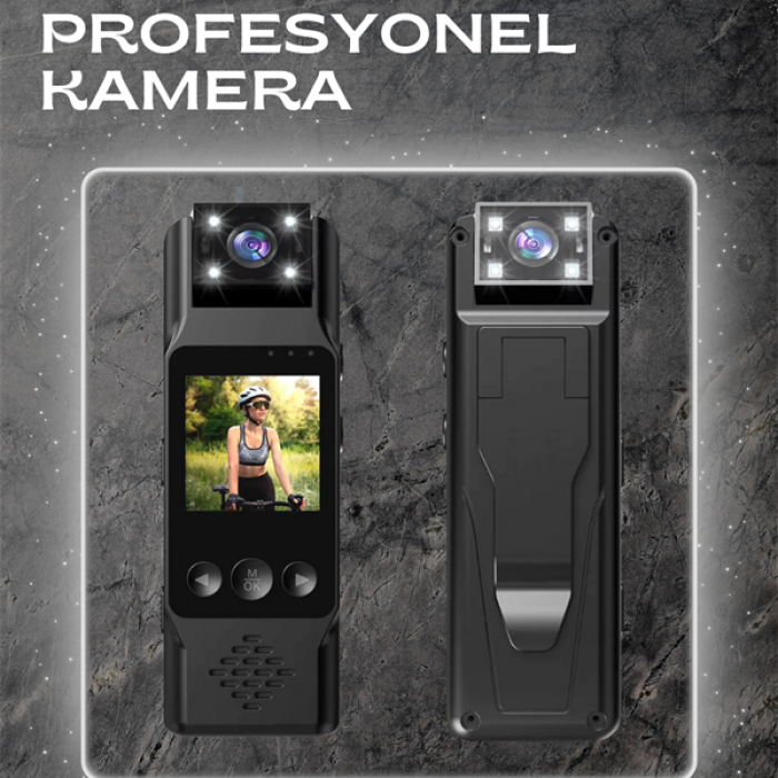 KESGİN MARKET ® WiFi Destekli Mini Kamera – 180° Dönebilen Lens, 1080P Video, TFT Ekranlı