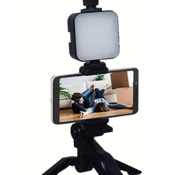 KESGİN MARKET ® Telefon Tutucu Mikrofonlu Işıklı Youtuber Video Kayıt