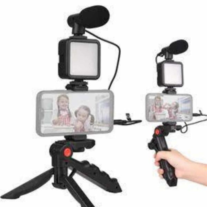 KESGİN MARKET ® Telefon Tutucu Mini Mikrofonlu Tripod Vlog Çekim Video