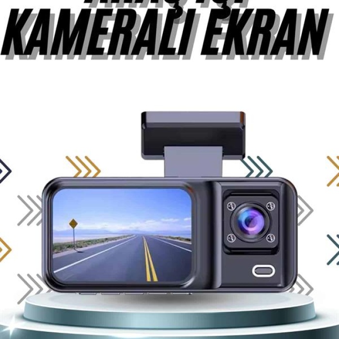 KESGİN MARKET ® DVR Araç İçi Kamera Ön ve İç Kamera 2 İnç Ekranlı Çift Kamera