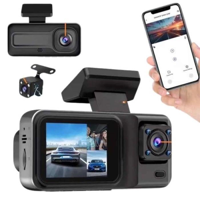 KESGİN MARKET ® DVR Araç İçi Kamera Ön ve İç Kamera 2 İnç Ekranlı Çift Kamera