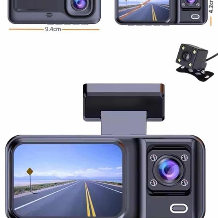 KESGİN MARKET ® Ekranlı Sürüş Kaydedici DVR Ön ve Arka Kameralı Full HD Çözünürlüklü