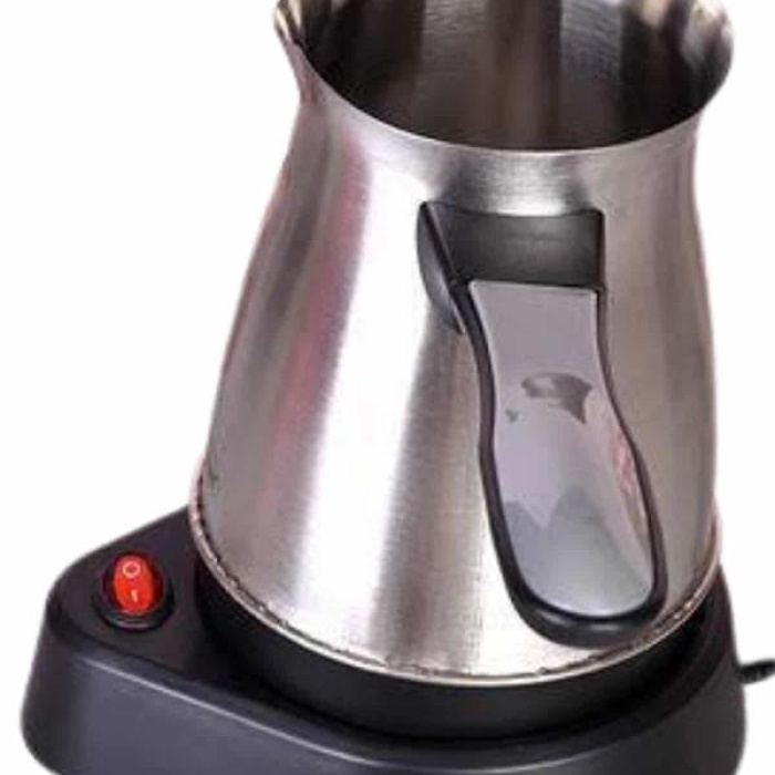 KESGİN MARKET ® Elektrikli Cezve 800 Watt Paslanmaz Çelik Türk Kahve Makinesi Saplı