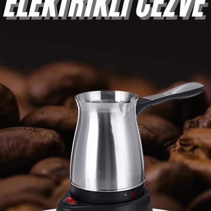 KESGİN MARKET ® Paslanmaz Çelik Türk Kahvesi Makinesi 6 Fincan Kpasiteli Elektrikli Cezve
