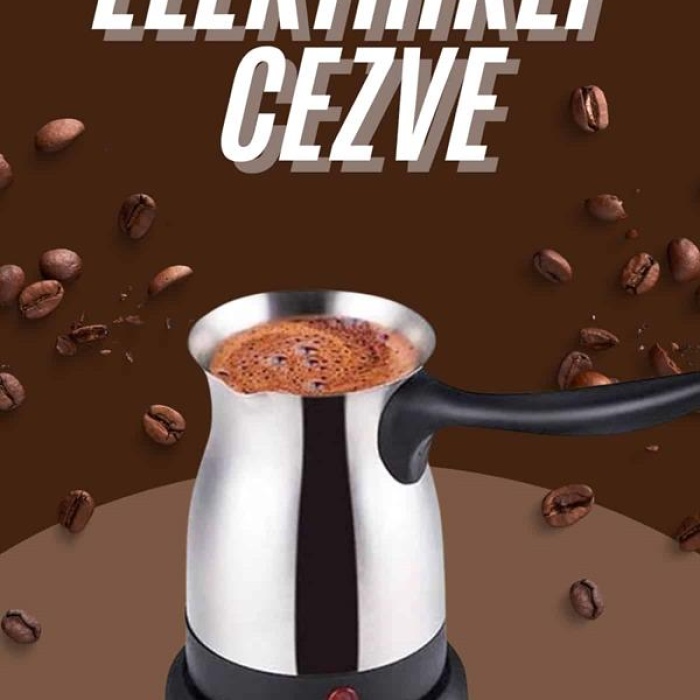 KESGİN MARKET ® Çelik Kahve Makinesi Cezve 800 Watt Paslanmaz Çelik Türk Kahvesi Makinesi