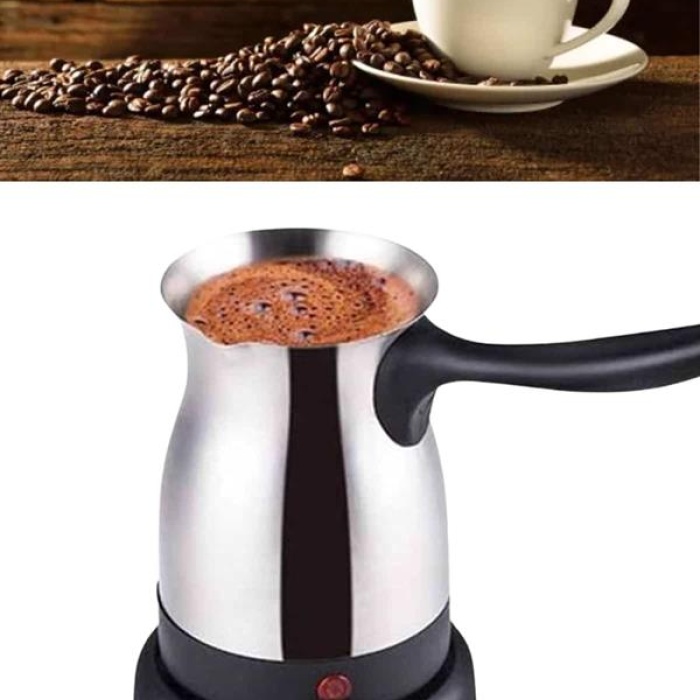 KESGİN MARKET ® Çelik Kahve Makinesi Cezve 800 Watt Paslanmaz Çelik Türk Kahvesi Makinesi
