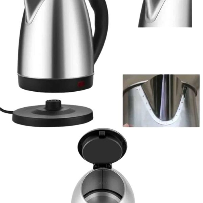 KESGİN MARKET ® Elektrikli Paslanmaz Çelik Su Isıtcı Çelik Kettle 1.8 Lt. Uzun Ömürlü