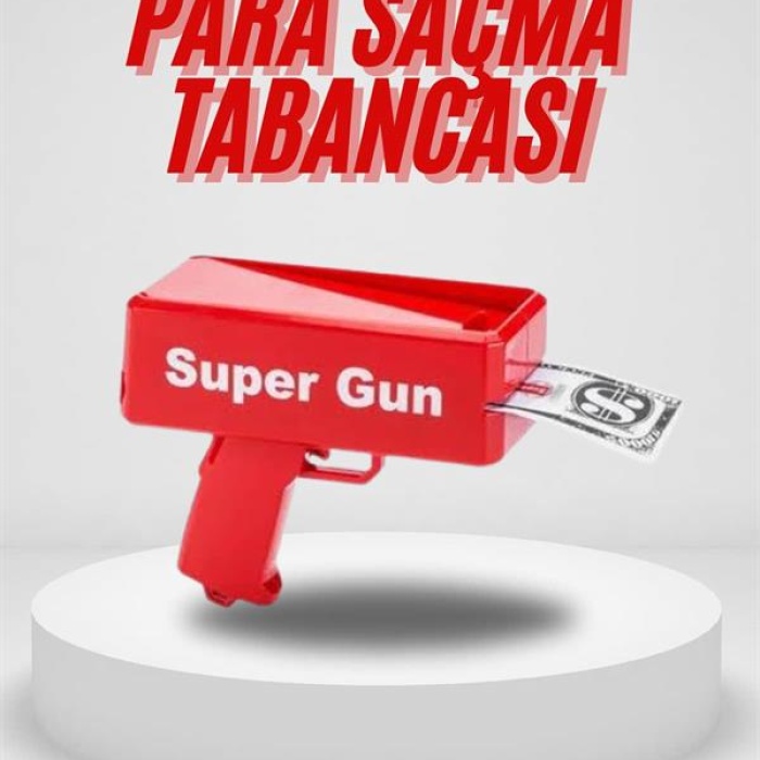 KESGİN MARKET ® Para Saçma Tabancası Kırmızı Para Fırlatma Oyuncağı Parti Eğlencesi