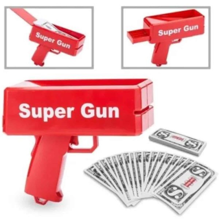 KESGİN MARKET ® Kırmızı Çocuklara Özel Para Fırlatma Makinesi Para Saçma Tabancası