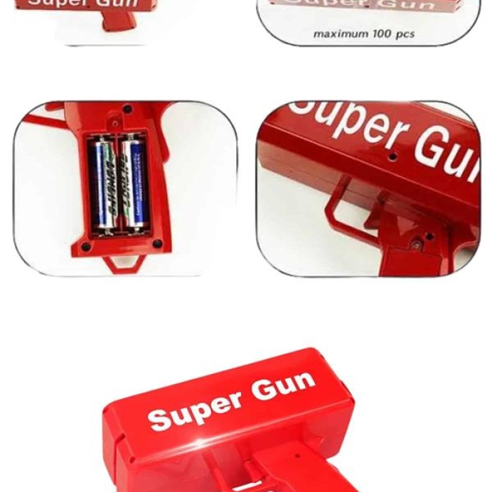 KESGİN MARKET ® Çocuklara Özel Eğlenceli Para Saçma Makinası Parti Oyuncağı Kırmızı