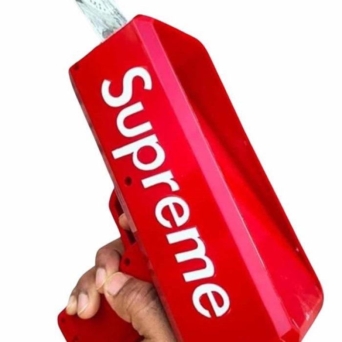 KESGİN MARKET ® Para Dolar Saçma Para Atma Tabancası Otomatik Kırmızı Oyuncak