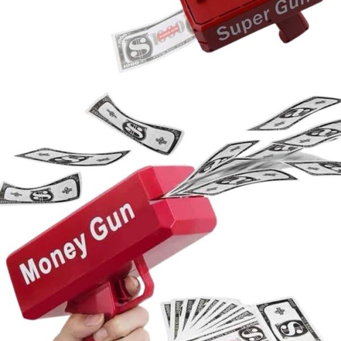 KESGİN MARKET ® Para Dolar Atma Makinası Super Money Gun Para Saçma Fırlatma Tabancası