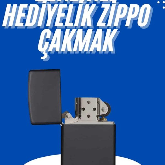 KESGİN MARKET ® Doldurulabilir Siyah Benzinli Çakmak Metalik