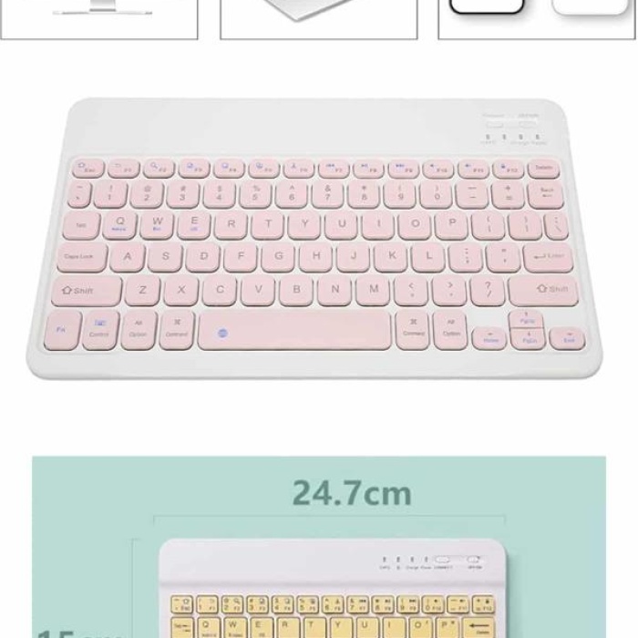 KESGİN MARKET ® Kablosuz Bluetooth Bağlantılı Taşınabilir Q Klavye Tüm Cihazlara Uyumlu