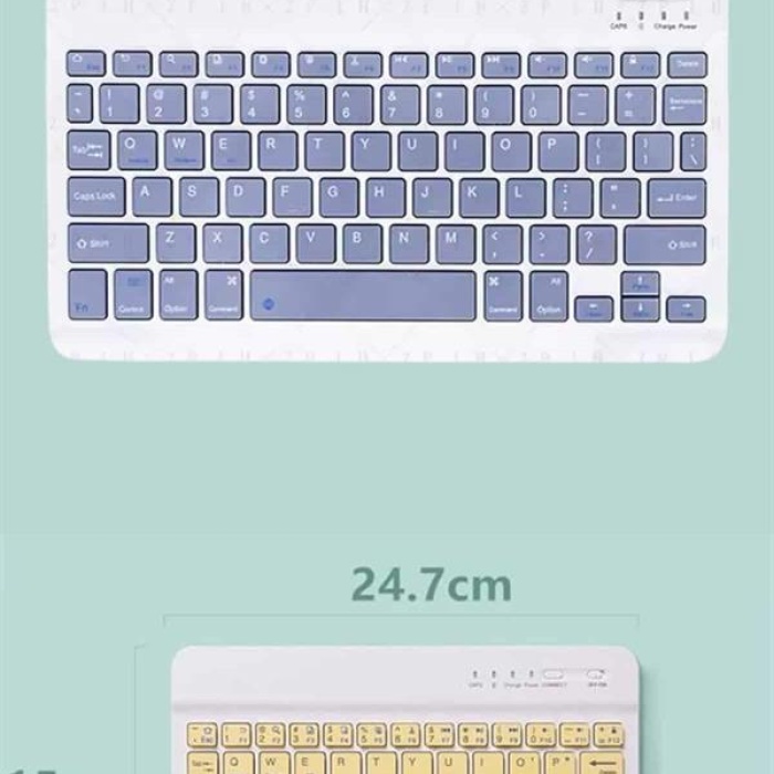 KESGİN MARKET ® Android ve İOS Uyumlu Bluetooth Kablosuz Türkçe Q Klavye Renkli