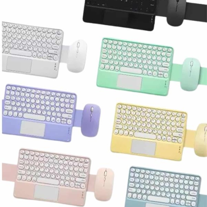 KESGİN MARKET ® Bluetooth Touchpad Klavye Ultra İnce Taşınabilir Q Klavye