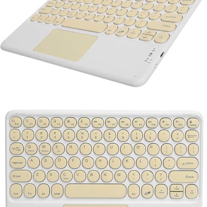 KESGİN MARKET ® Bluetooth Touchpad Klavye Ultra İnce Taşınabilir Q Klavye