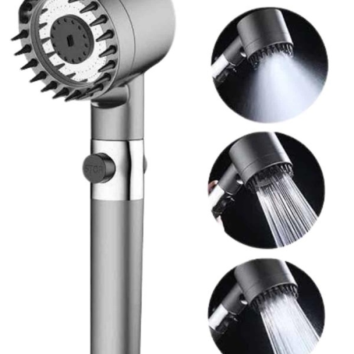 KESGİN MARKET ® Duş Başlığı Profesyonel Masaj Başlıklı 3 Modlu Yeni Nesil Masaj Uçlu Su Tasarruflu