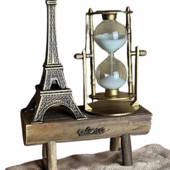 KESGİN MARKET ® Eyfel Kuleli Kum Saati Dekoratif Hediyelik Eşya Retro Eyfel Kulesi