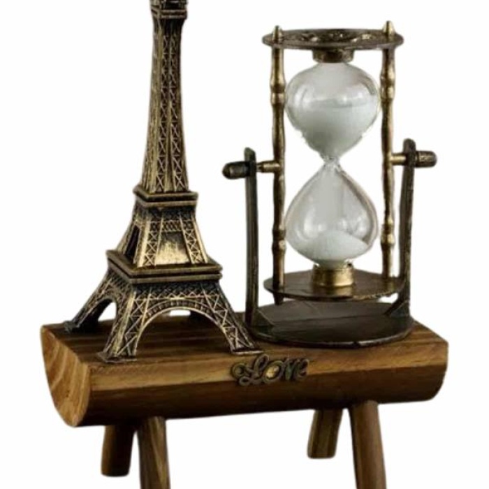 KESGİN MARKET ® Eyfel Kuleli Kum Saati Dekoratif Hediyelik Eşya Retro Eyfel Kulesi