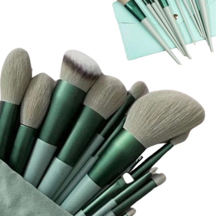 KESGİN MARKET ® Dayanıklı Makyaj Fırçası Seti 13 Parça Yumuşak Kıllı Fırçalar Allık Fondöten Far Fırçası