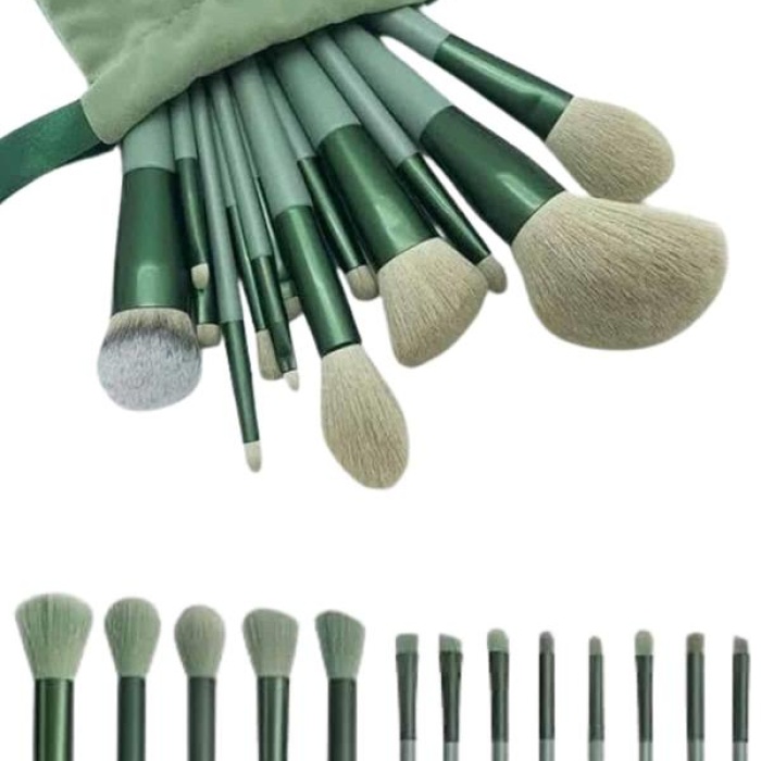 KESGİN MARKET ® Dayanıklı Makyaj Fırçası Seti 13 Parça Yumuşak Kıllı Fırçalar Allık Fondöten Far Fırçası