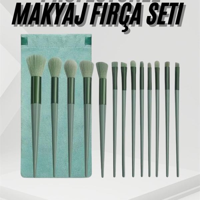KESGİN MARKET ® 13 Parça Taşınabilir Kılıflı Profesyonel Makyaj Fırça Seti Pudra Allık Fondöten Fırçası