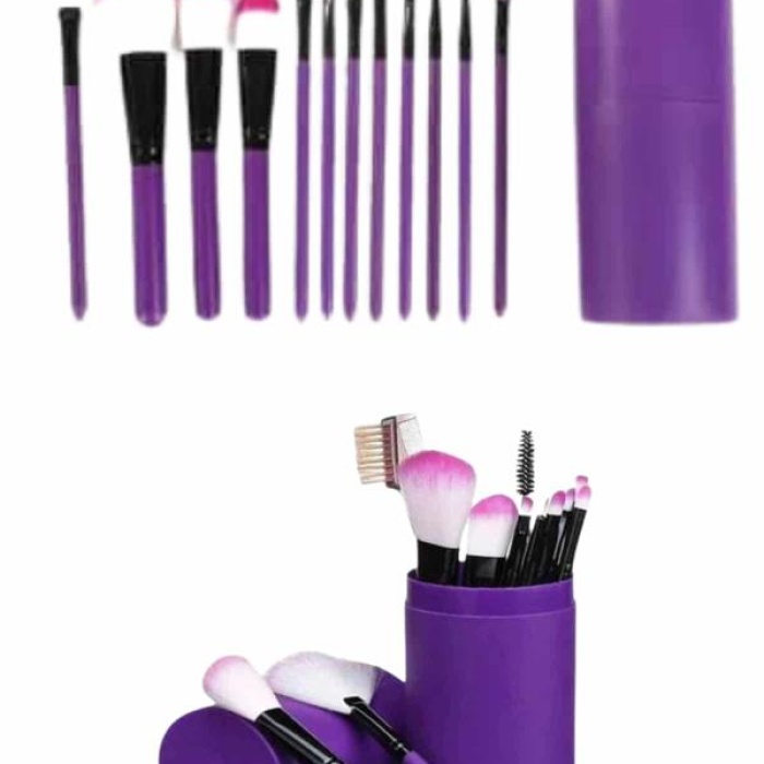 KESGİN MARKET ® 12 Parça Makyaj Fırçası Yumuşak Kıllı Profesyonel Fırça Seti Yüksek Kaliteli Pürüzsüz