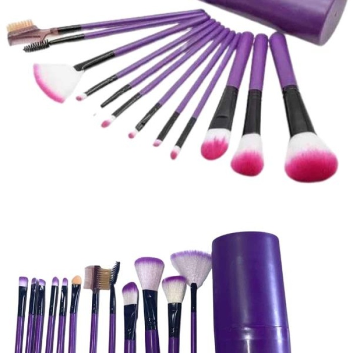 KESGİN MARKET ® 12 Parça Profesyonel Makyaj Fırçası Far Fırçası Allık Fırçası Yumuşak Kıllı