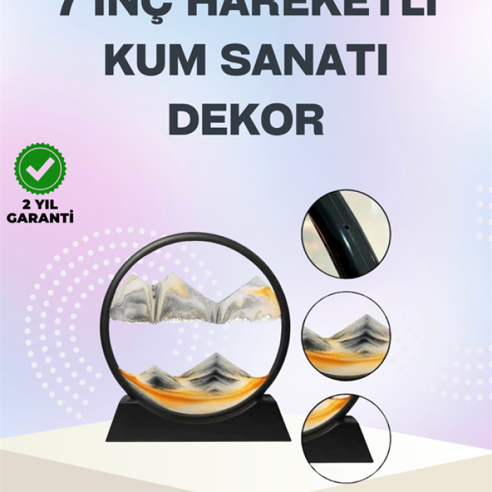 KESGİN MARKET ® Zihin Açıcı Kum Manzarası – 3D Dinamik Kum Tablosu, Dekoratif, Dönüştükçe Yenilenen Sakinleştirici Sanat Eseri