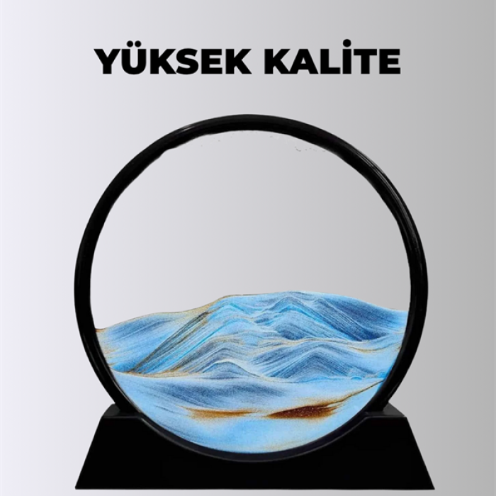 KESGİN MARKET ® Zihin Açıcı Kum Manzarası – 3D Dinamik Kum Tablosu, Dekoratif, Dönüştükçe Yenilenen Sakinleştirici Sanat Eseri
