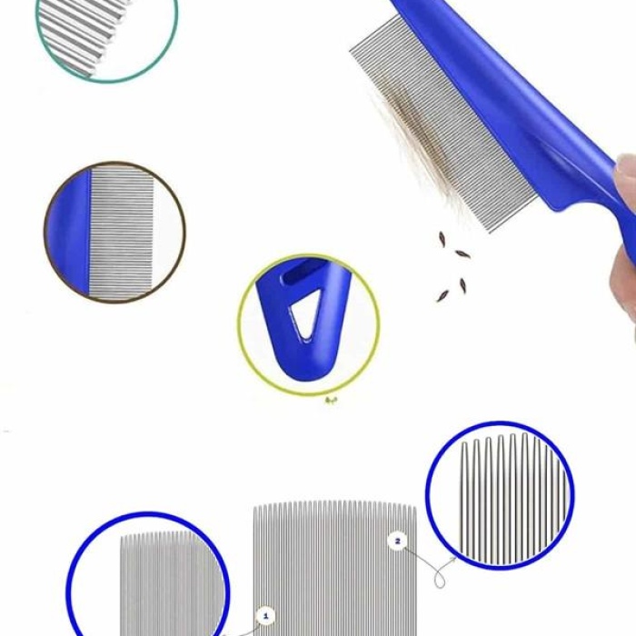 KESGİN MARKET ® Tüy Fırçası Bit Tarağı Seti Evcil Hayvan Tüy Toplayıcı Bit Pire Önleyici Tarak