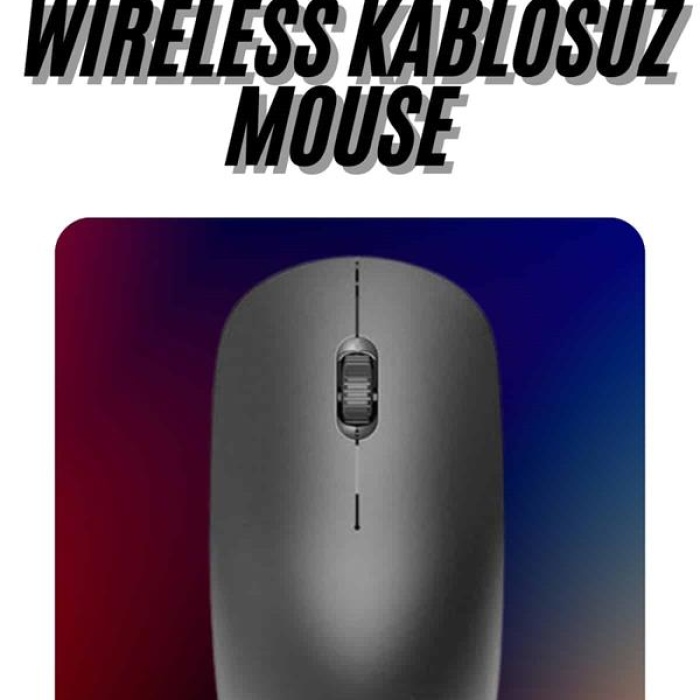 KESGİN MARKET ® Kablosuz Bağlantı Yüksek Hassasiyetli Kablosuz Wireless Siyah Mouse