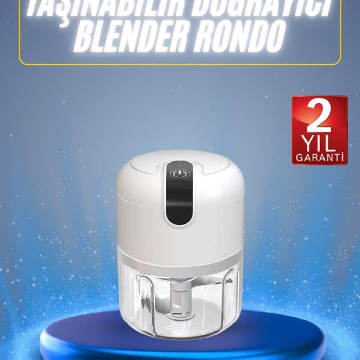 KESGİN MARKET ® Mini El Rondosu Şarjlı Doğrayıcı Taşınabilir Rondo Blender 250 ML