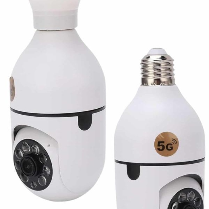 KESGİN MARKET ® Güvenlik Kamerası Wi-Fi Özellikli 360 Derece Full Hd 1080p Ampül Kamera